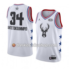 Muški NBA Dres Milwaukee Bucks Giannis Antetokounmpo 34 2019 All-Star Jordan Brand Bijela Swingman